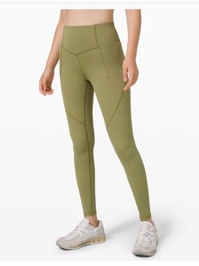 lululemon athletica - Fine Force High Rise Tights - Bronze Green w* Pockets